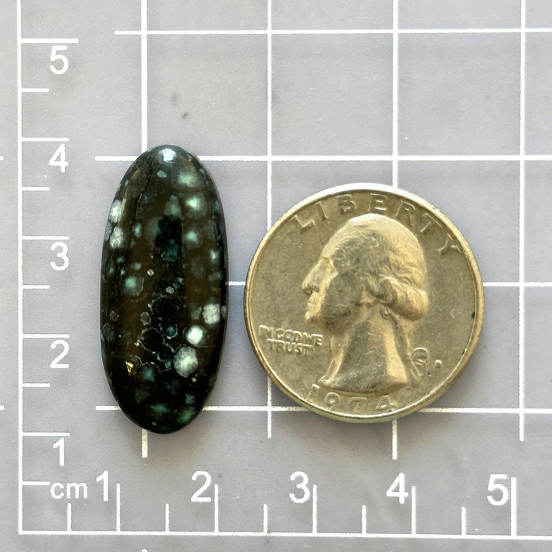 Large Deep Blue Oval Milky Way Turquoise Dimensions