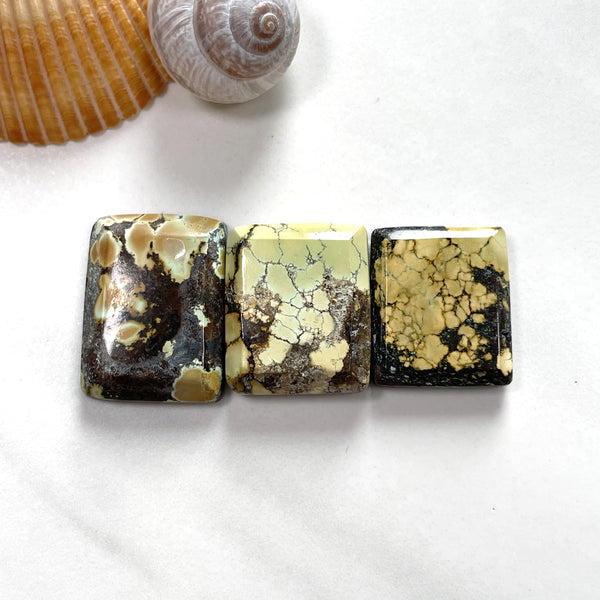 Large Mixed Bar Treasure Mountain Turquoise, Set of 3 Background