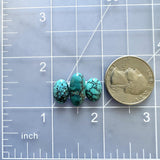 Small Sky Blue Mixed Yungai Turquoise, Set of 3 Dimensions