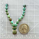 Small Mint Green Mixed Lone Mountain Turquoise, Set of 17 Dimensions