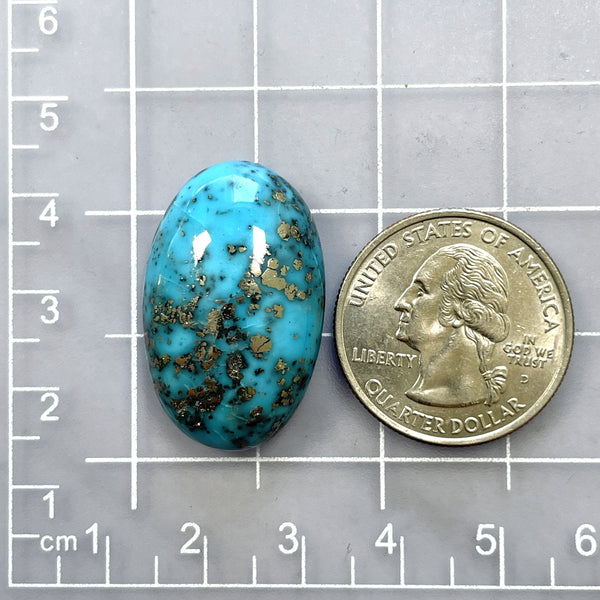 Large Ocean Blue Oval Ithaca Peak Turquoise Dimensions