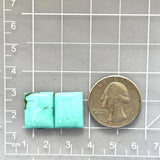 Small Sky Blue Bar Kingman Turquoise, Set of 2 Dimensions