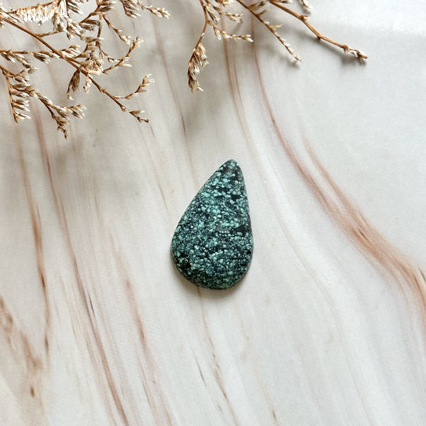 Large Sky Blue Teardrop Milky Way Turquoise Background