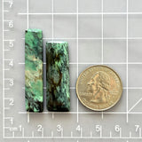 Large Sea Green Bar Crescent Lake Variscite, Set of 2 Dimensions