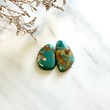 Medium Deep Green Mixed Royston Turquoise, Set of 2 Background