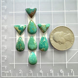 Small Deep Green Mixed Fox Turquoise, Set of 8 Dimensions