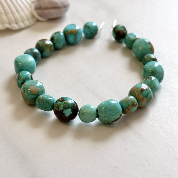 Sky Blue Fox Turquoise Nugget Beads Dimensions