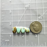 Small Sky Blue Mixed Number 8 Turquoise, Set of 4 Dimensions