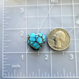 Large Sky Blue Heart Prince Egyptian Turquoise Dimensions