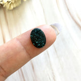 Small Deep Blue Oval Lander Blue Turquoise Background