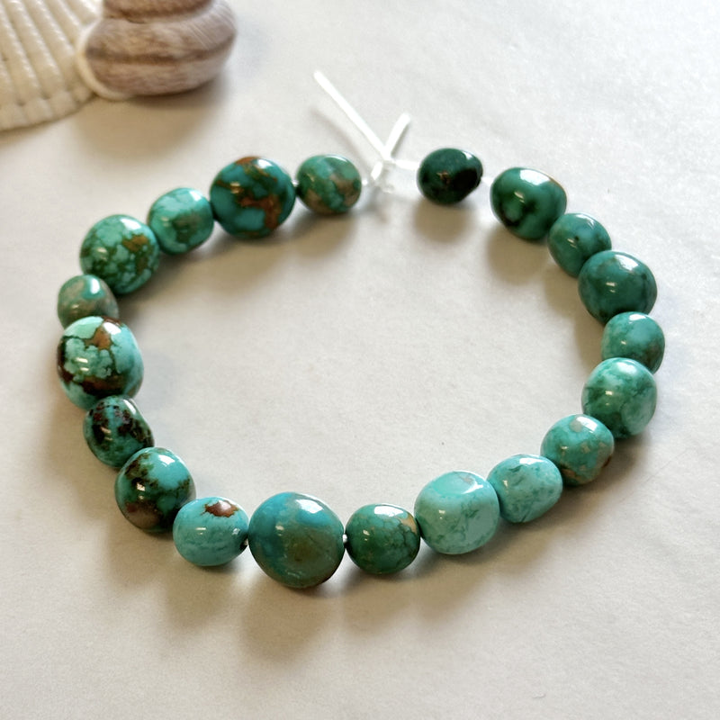 Sky Blue Fox Turquoise Smooth Nugget Beads Dimensions