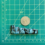 Small Ocean Blue Bar Yungai Turquoise, Set of 6 Dimensions