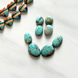 Small Sky Blue Mixed Number 8 Turquoise, Set of 8 Background