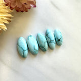 Small Sky Blue Surfboard Sleeping Beauty Turquoise, Set of 5 Background