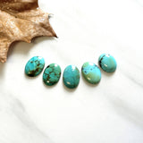 Small Mixed Oval Treasure Mountain Turquoise, Set of 5 Background