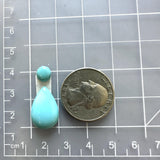 Small Sky Blue Mixed Kingman Turquoise, Set of 2 Dimensions