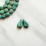Medium Sky Blue Teardrop Namtso Lake Turquoise, Set of 2 Background