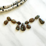 Small Sky Blue Mixed Royston Turquoise, Set of 11 Background