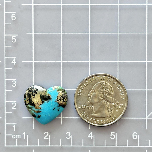 Large Sky Blue Heart Ithaca Peak Turquoise Dimensions