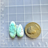 Medium Sky Blue Mixed Sand Hill Turquoise, Set of 2 Dimensions