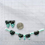 Small Mixed Mixed Mixed Turquoise, Set of 41 Dimensions