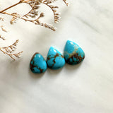 Small Sky Blue Teardrop Yungai Turquoise, Set of 3 Background
