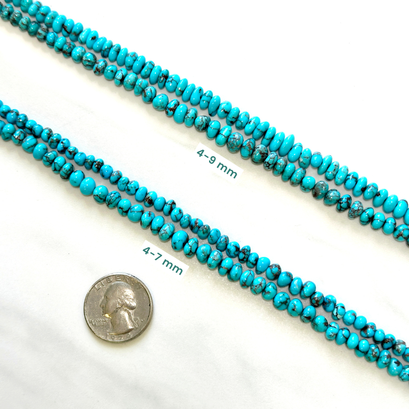 Ocean Blue Prince Egyptian Turquoise Smooth Nugget Beads