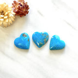 Small Sky Blue Heart Ithaca Peak Turquoise, Set of 3 Background