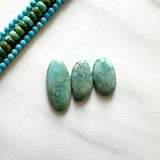 Medium Sea Green Oval Crescent Lake Variscite, Set of 3 Background