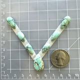 Small Mint Green Teardrop Yungai Turquoise, Set of 7 Dimensions