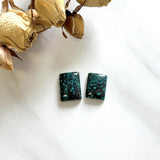 Medium Ocean Blue Bar Bamboo Mountain Turquoise, Set of 2 Background