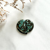 Small Sky Blue Half Moon Bamboo Mountain Turquoise, Set of 2 Background