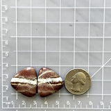 Large Red Freeform White Buffalo Dolomite, Set of 2 Dimensions