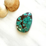 Large Bamboo Green Freeform Bamboo Mountain Turquoise Background