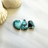 Small Sky Blue Mixed Yungai Turquoise, Set of 3 Background
