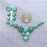 Small Mixed Mixed Tyrone Turquoise, Set of 18 Dimensions