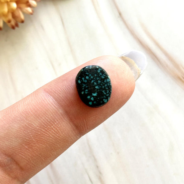Small Deep Blue Round Lander Blue Turquoise Background