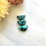 Small Ocean Blue Half Moon Yungai Turquoise, Set of 3 Background