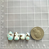 Small Faint Blue Mixed Sand Hill Turquoise, Set of 4 Dimensions