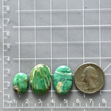 Medium Sea Green Oval Crescent Lake Variscite, Set of 3 Dimensions