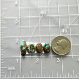 Small Sky Blue Mixed Number 8 Turquoise, Set of 4 Dimensions