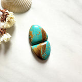 Large Sky Blue Freeform Royston Turquoise, Set of 2 Background