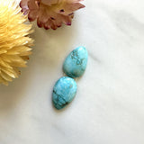 Small Sky Blue Teardrop Yungai Turquoise, Set of 2 Background