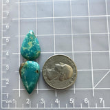 Medium Deep Blue Teardrop Yungai Turquoise, Set of 2 Dimensions