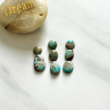 Small Sky Blue Mixed Number 8 Turquoise, Set of 8 Background