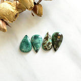 Medium Mixed Teardrop Crescent Lake Variscite, Set of 4 Background
