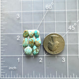 Small Sky Blue Mixed Number 8 Turquoise, Set of 8 Dimensions