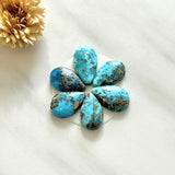 Medium Sky Blue Teardrop Ithaca Peak Turquoise, Set of 6 Background