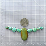 Small Mixed Mixed Mixed Turquoise, Set of 9 Dimensions