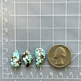 Small Sky Blue Mixed Namtso Lake Turquoise, Set of 3 Dimensions
